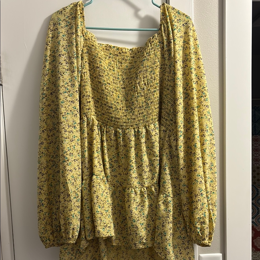 Floral Yellow Women's Top
